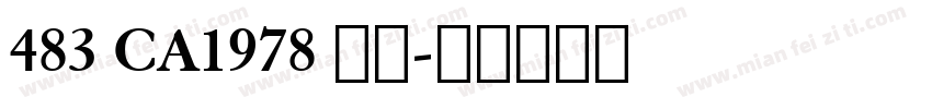483 CA1978 粗体字体转换